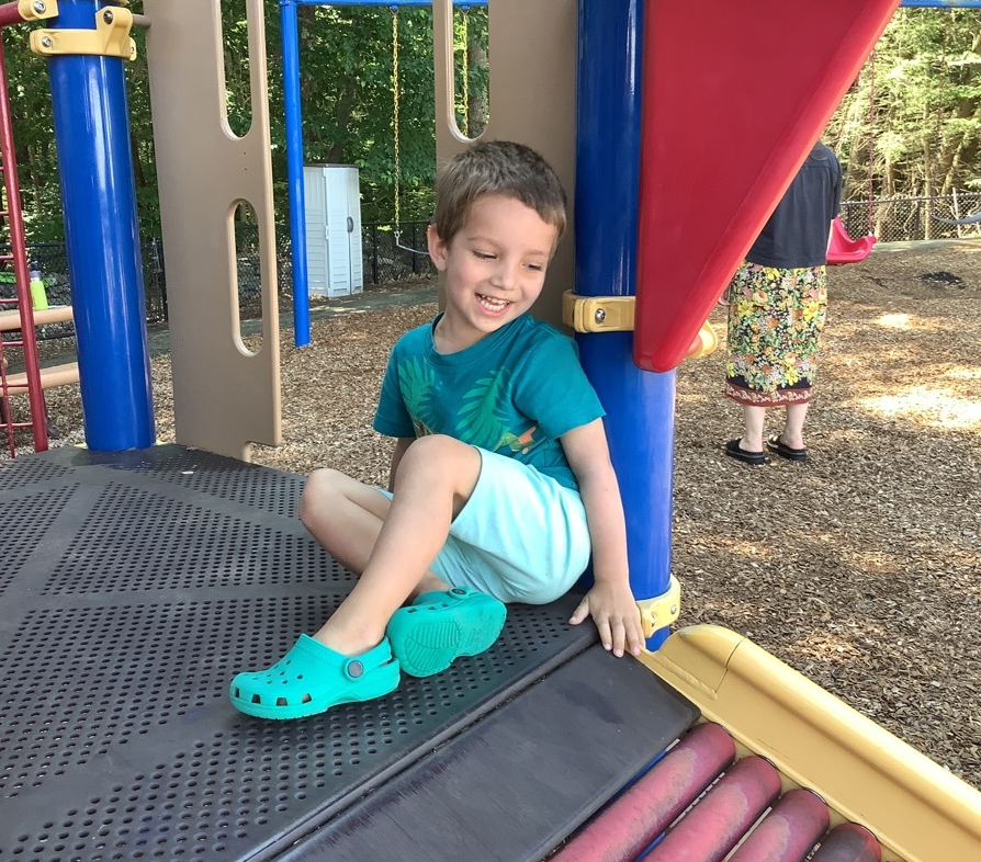 child on structure