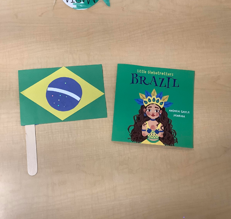 brazil flag and book